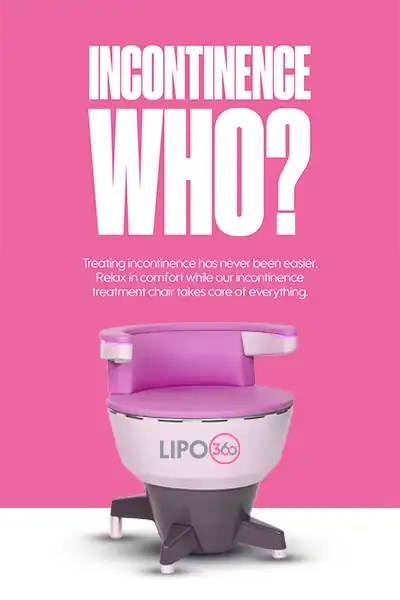 LIPO360 EMS Chair Can Help with Urinary Incontinence 2 Image of a urinary incontinence treatment seat Eccles